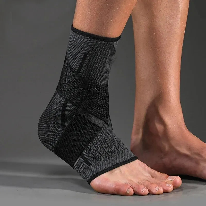 Tobillera de compresión ajustable para hombre y mujer, protección deportiva