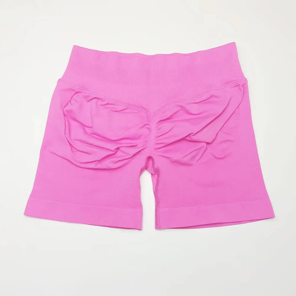 Shorts deportivos NCLAGEN de tiro bajo sin costuras, para gimnasio, correr, levanta glúteos