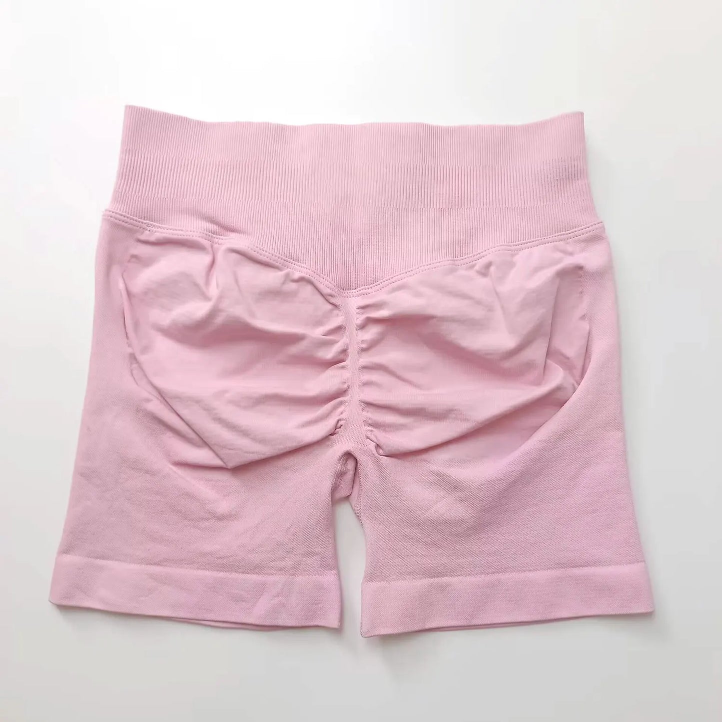 Shorts deportivos NCLAGEN de tiro bajo sin costuras, para gimnasio, correr, levanta glúteos