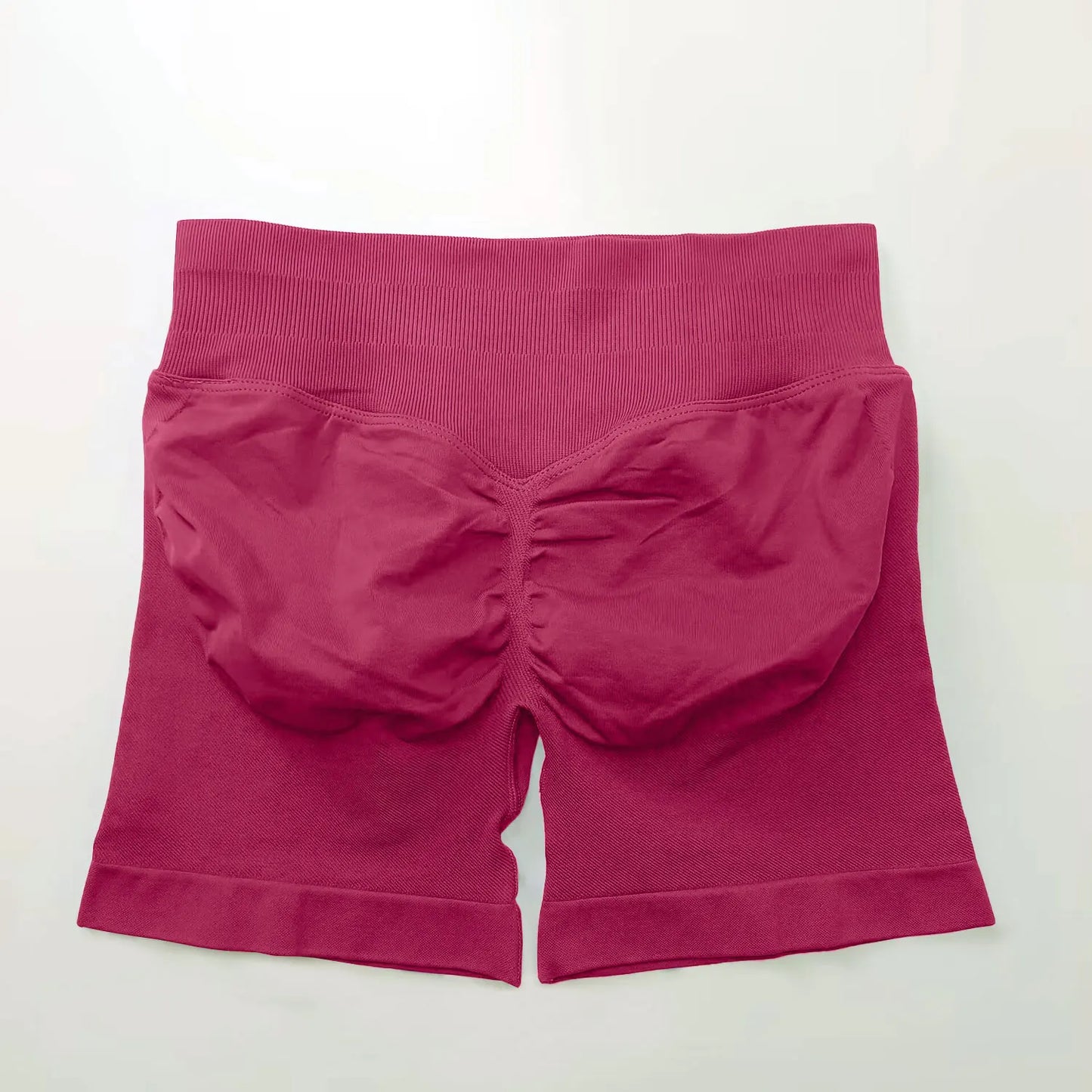 Shorts deportivos NCLAGEN de tiro bajo sin costuras, para gimnasio, correr, levanta glúteos