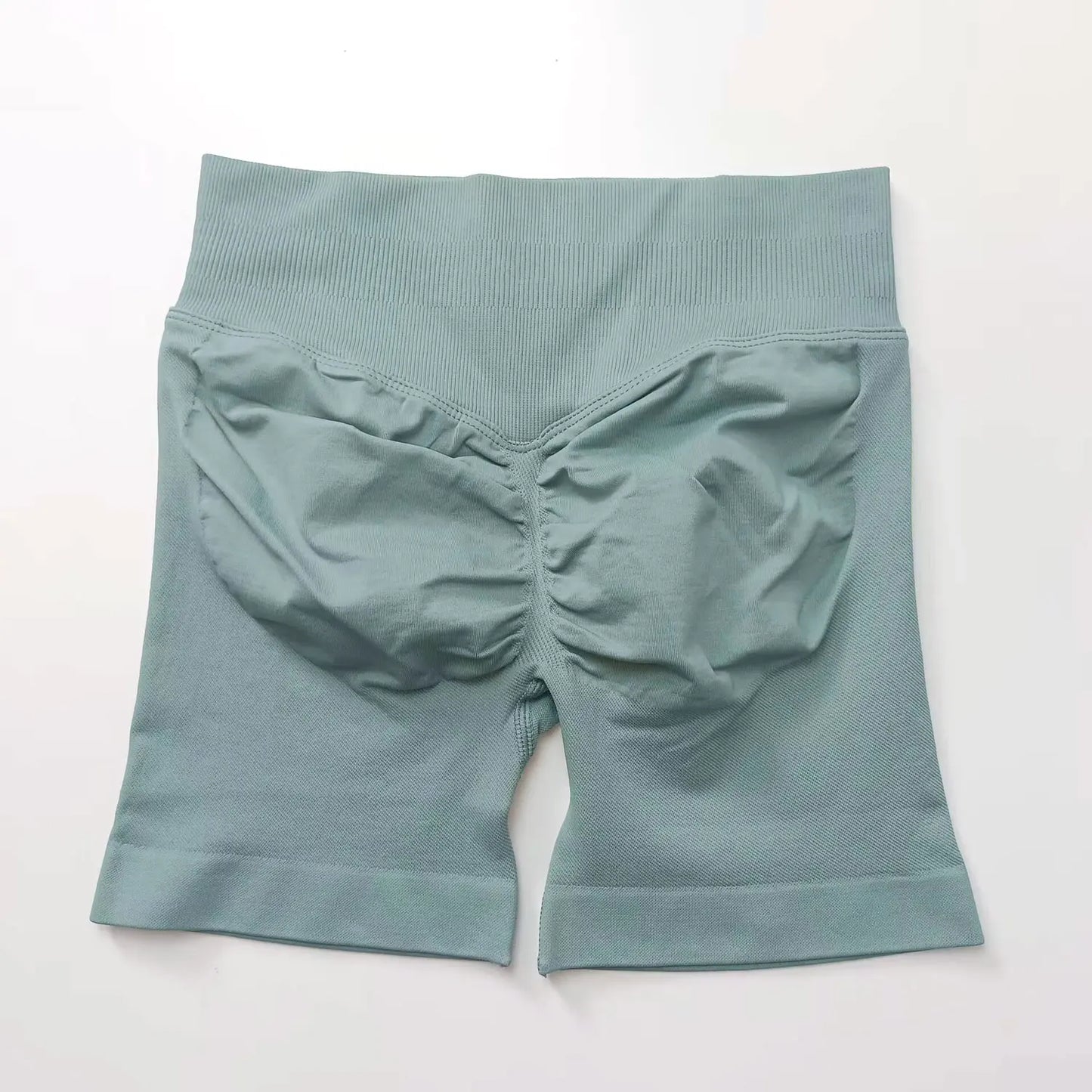 Shorts deportivos NCLAGEN de tiro bajo sin costuras, para gimnasio, correr, levanta glúteos