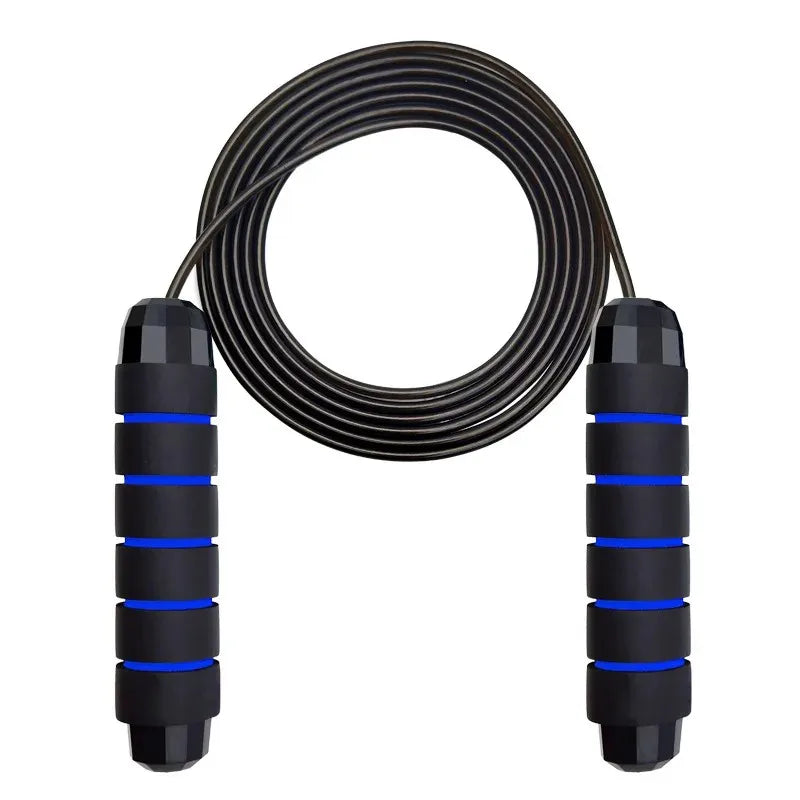 Cuerda para saltar con rodamientos de bolas, ajustable, con asas de espuma para entrenamientos en casa