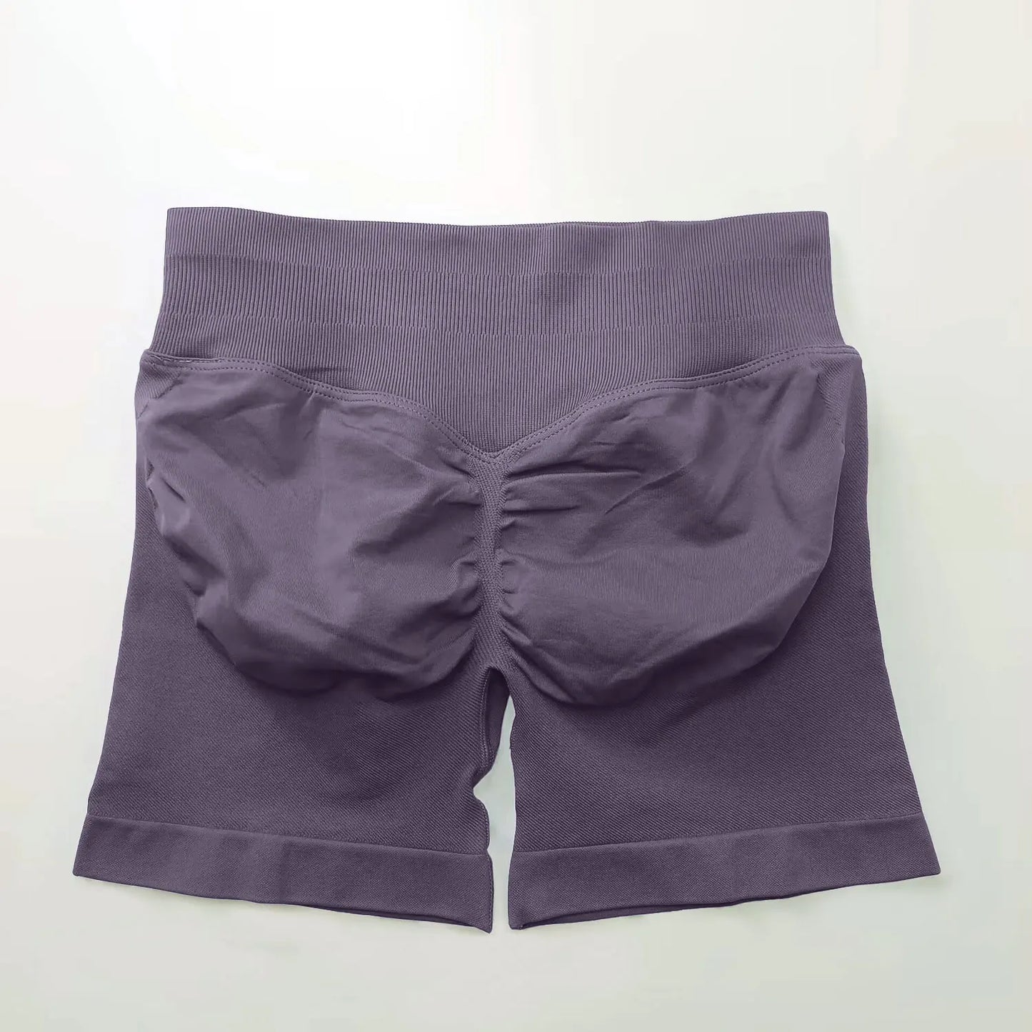 Shorts deportivos NCLAGEN de tiro bajo sin costuras, para gimnasio, correr, levanta glúteos