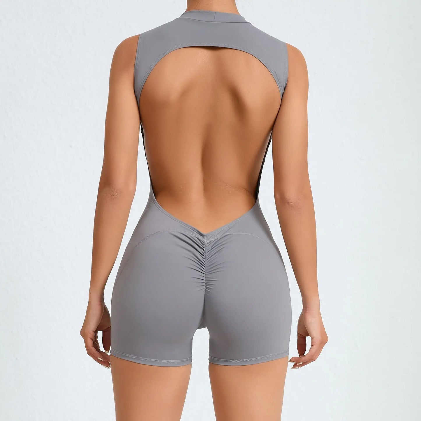 Mono deportivo sexy con escote de espalda en V