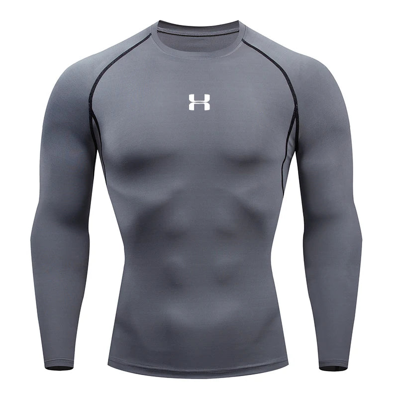 Camiseta de compresión deportiva hombre