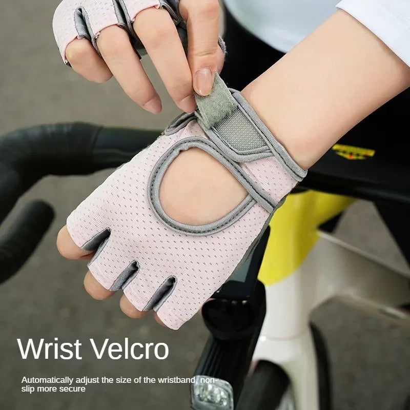 Guantes de entrenamiento deportivo sin dedos, para gimnasio, ciclismo, motocicleta, MTB, antideslizantes, accesorios para bicicleta.