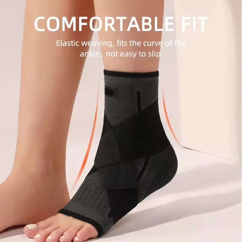 Tobillera de compresión ajustable para hombre y mujer, protección deportiva