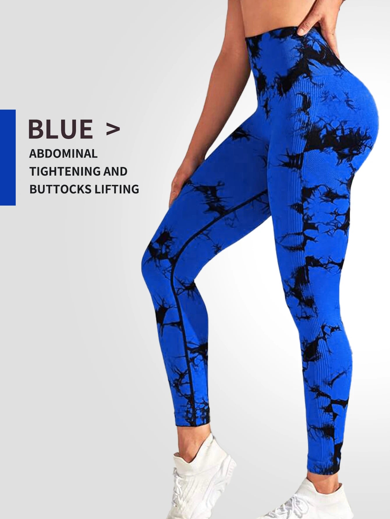 Leggings sin costuras con efecto tie-dye, levantan glúteos