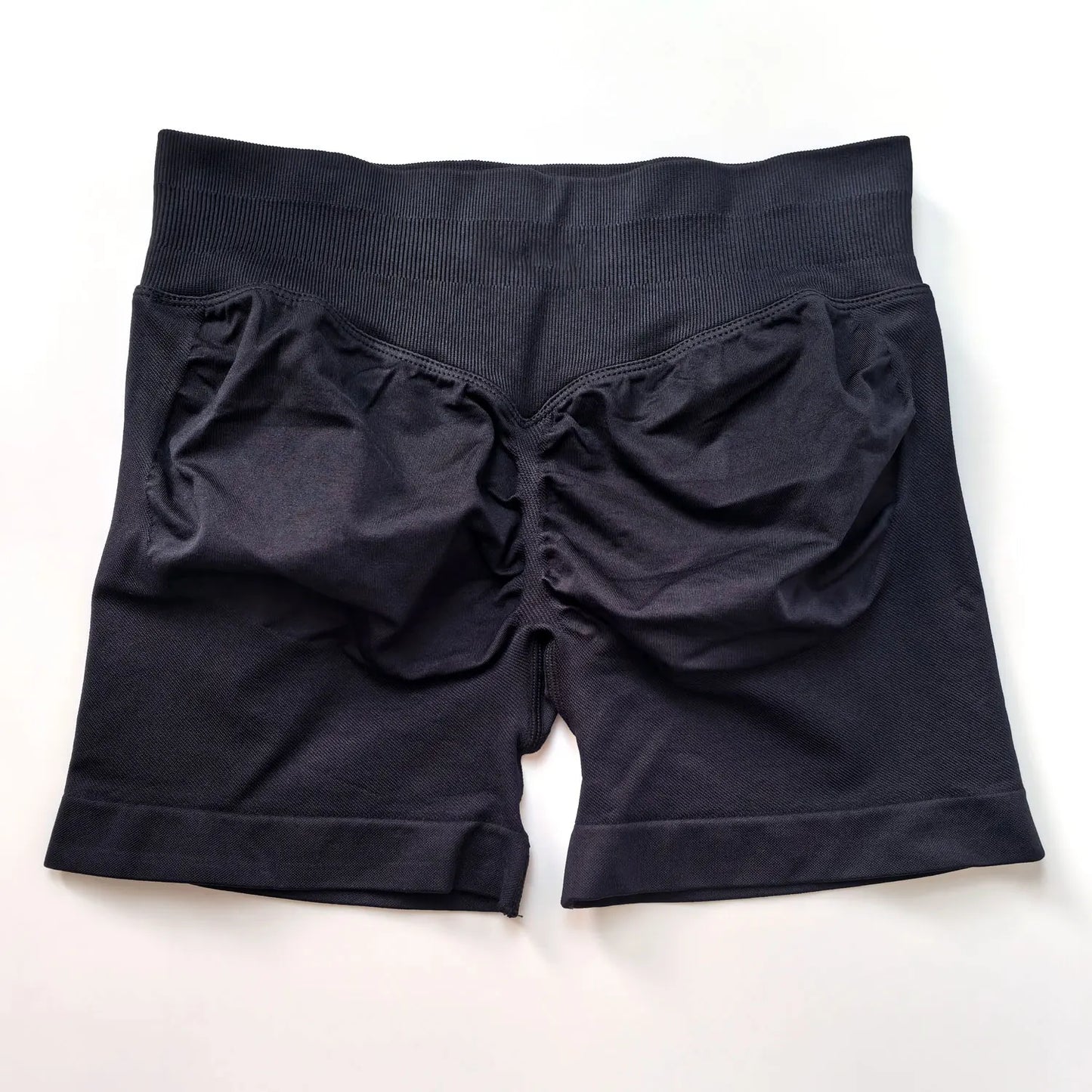 Shorts deportivos NCLAGEN de tiro bajo sin costuras, para gimnasio, correr, levanta glúteos