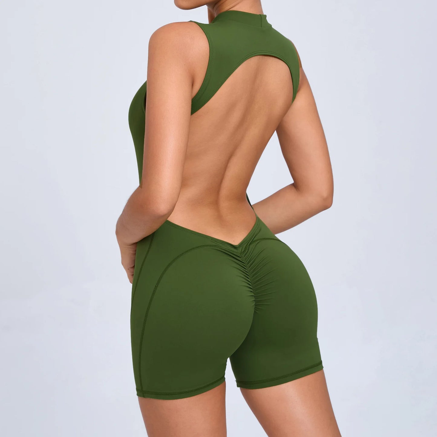 Mono deportivo sexy con escote de espalda en V