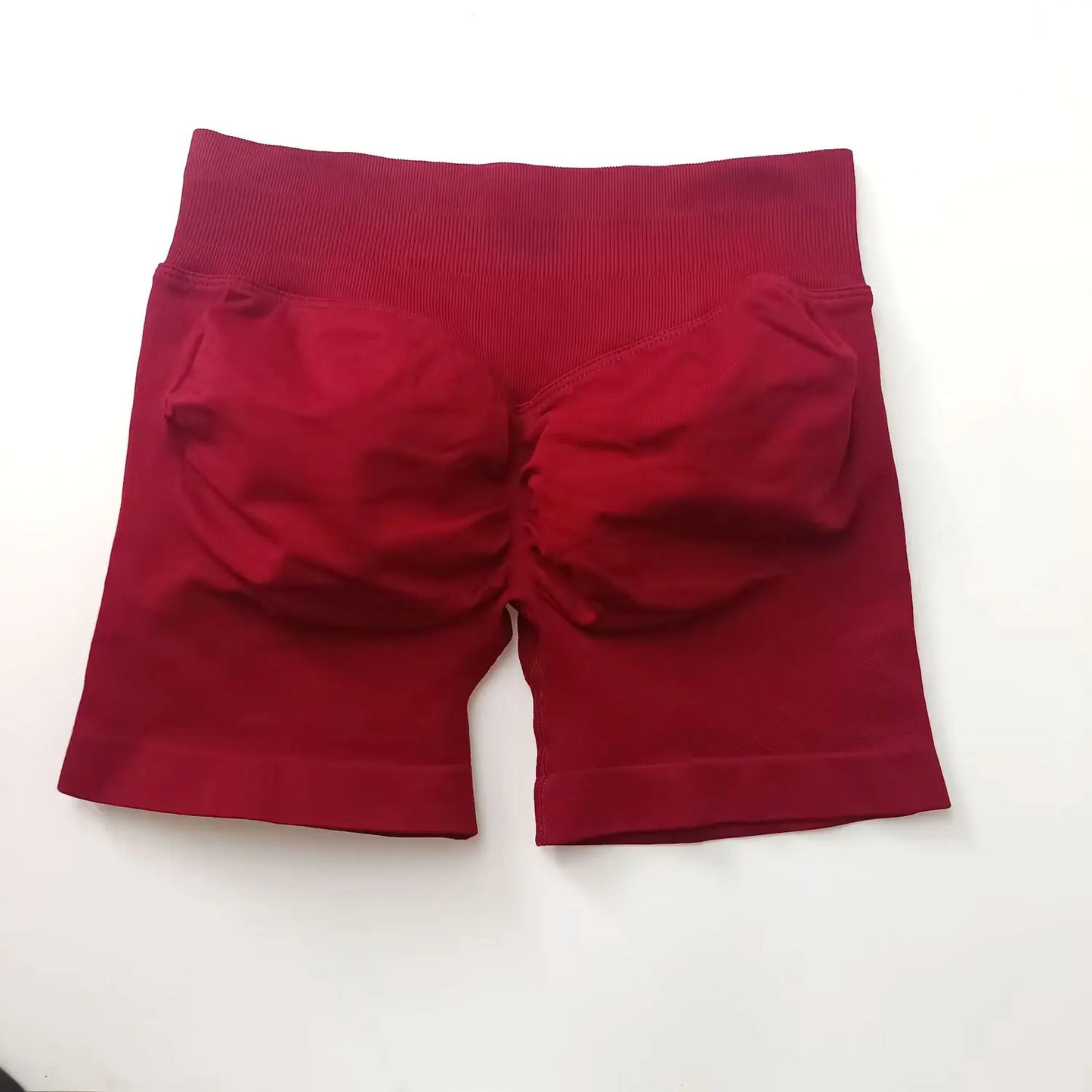 Shorts deportivos NCLAGEN de tiro bajo sin costuras, para gimnasio, correr, levanta glúteos