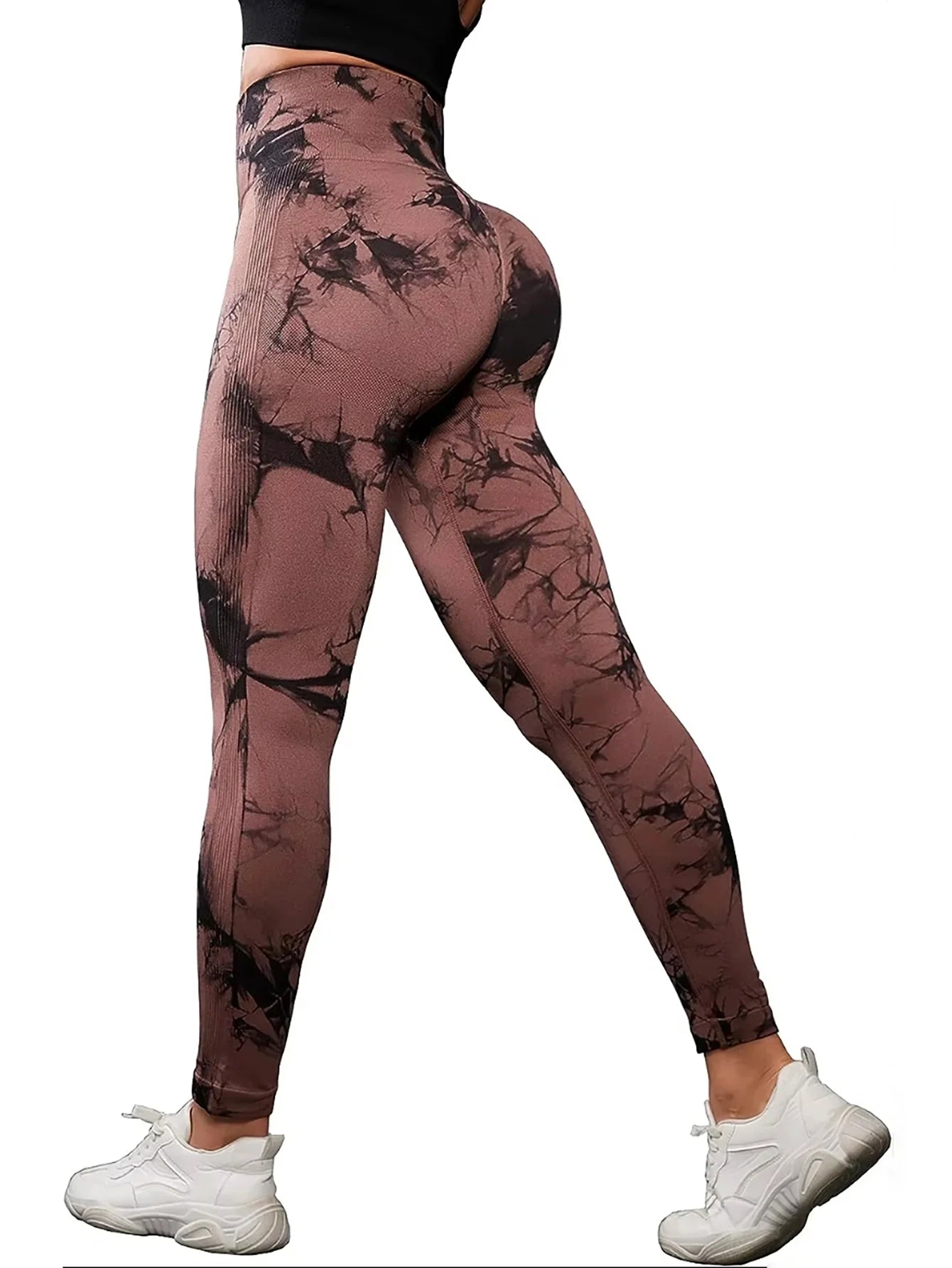 Leggings sin costuras con efecto tie-dye, levantan glúteos