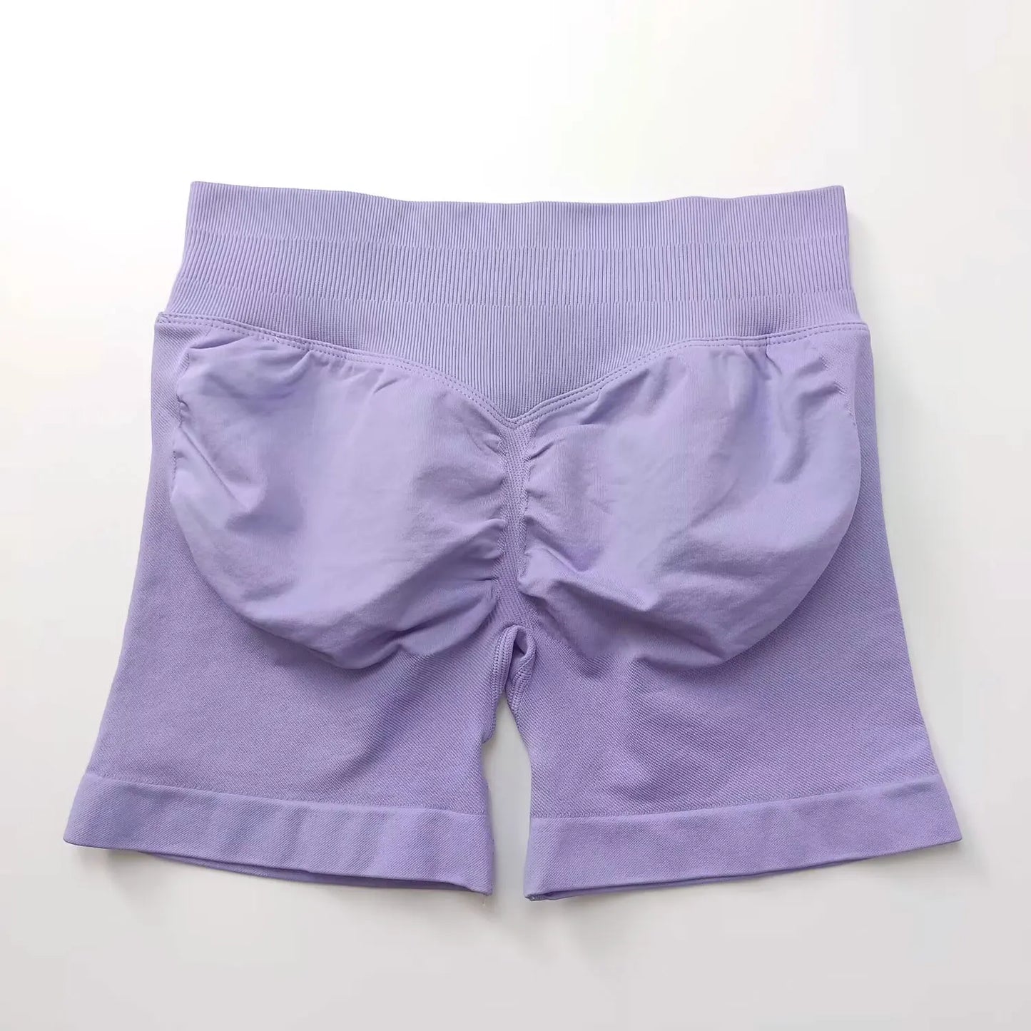 Shorts deportivos NCLAGEN de tiro bajo sin costuras, para gimnasio, correr, levanta glúteos