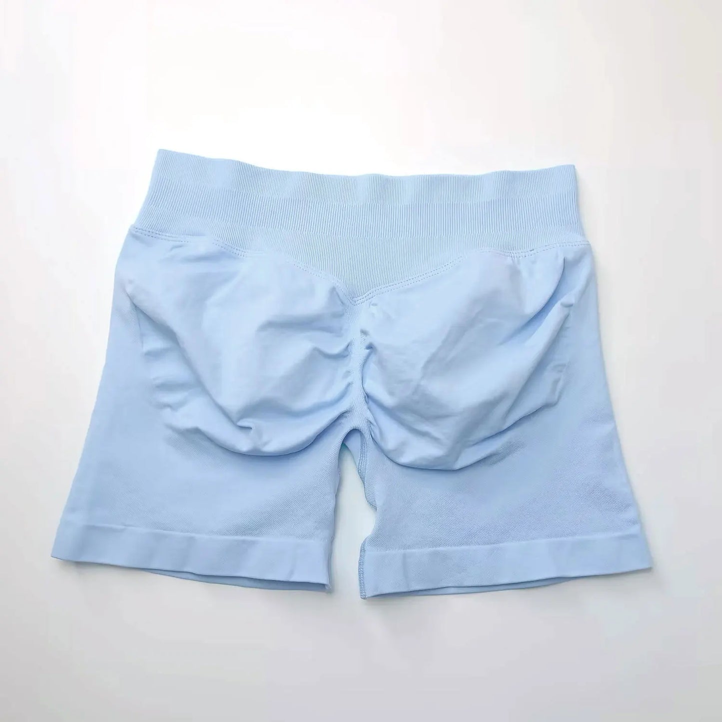 Shorts deportivos NCLAGEN de tiro bajo sin costuras, para gimnasio, correr, levanta glúteos