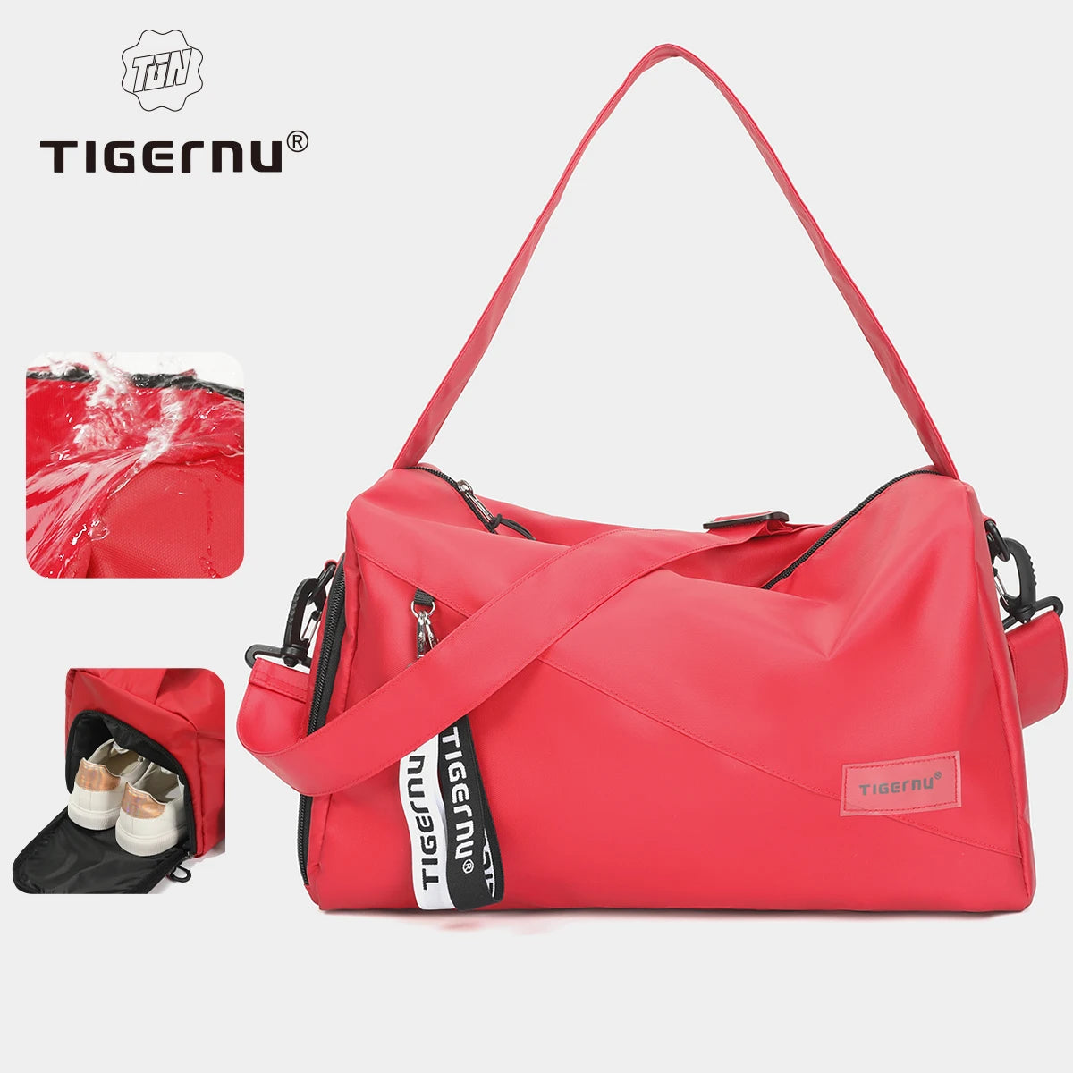 Bolsa deportiva para gimnasio con compartimento para zapatos