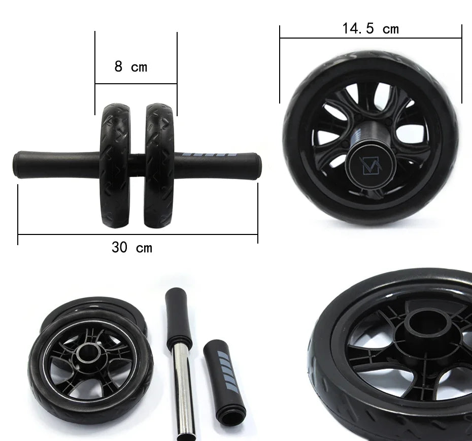 Rodillo abdominal de gran calidad, 15 cm, silencioso