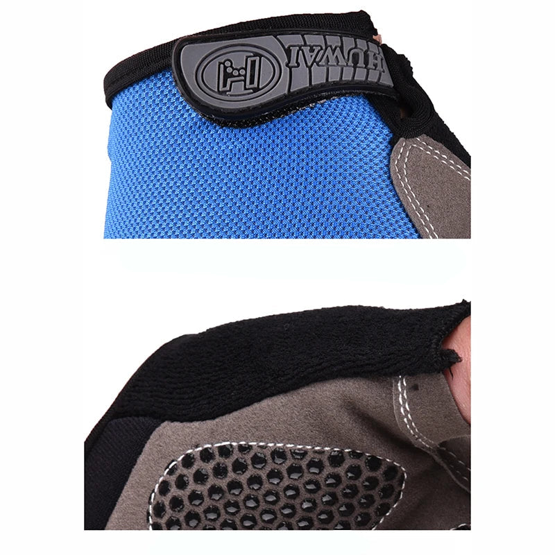 Guantes de gimnasio antideslizantes y transpirables, sin dedos, para culturismo, ejercicio, ciclismo, bicicleta
