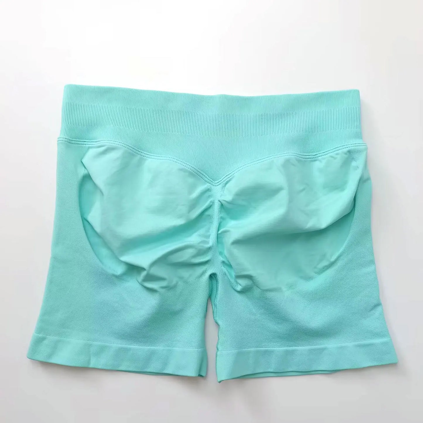 Shorts deportivos NCLAGEN de tiro bajo sin costuras, para gimnasio, correr, levanta glúteos
