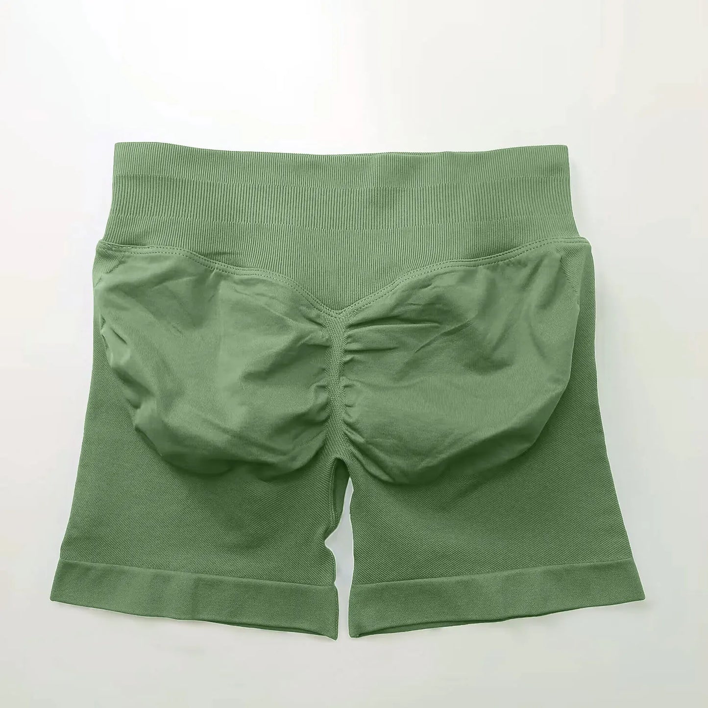 Shorts deportivos NCLAGEN de tiro bajo sin costuras, para gimnasio, correr, levanta glúteos