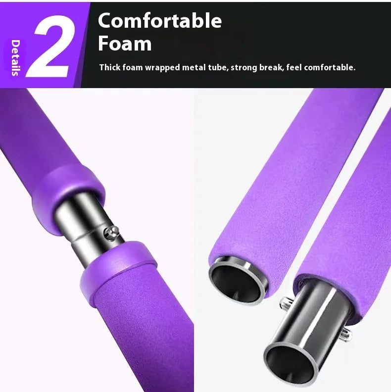 1 Barra multifuncional para fitness, yoga y pilates, ejercicios de elasticidad para el hogar