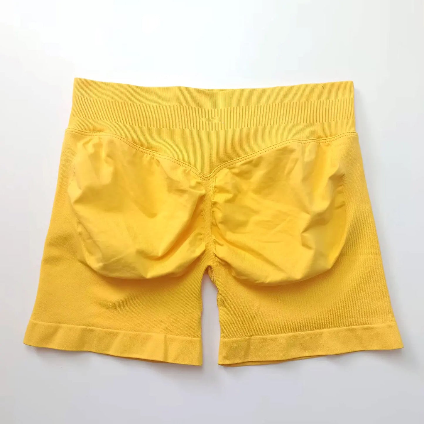 Shorts deportivos NCLAGEN de tiro bajo sin costuras, para gimnasio, correr, levanta glúteos