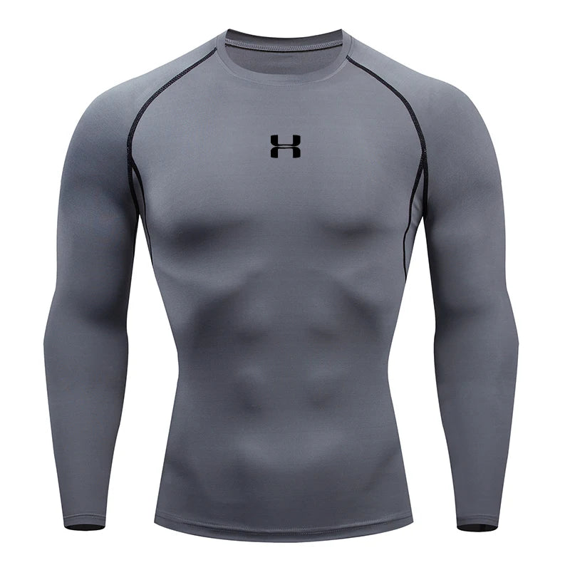 Camiseta de compresión deportiva hombre