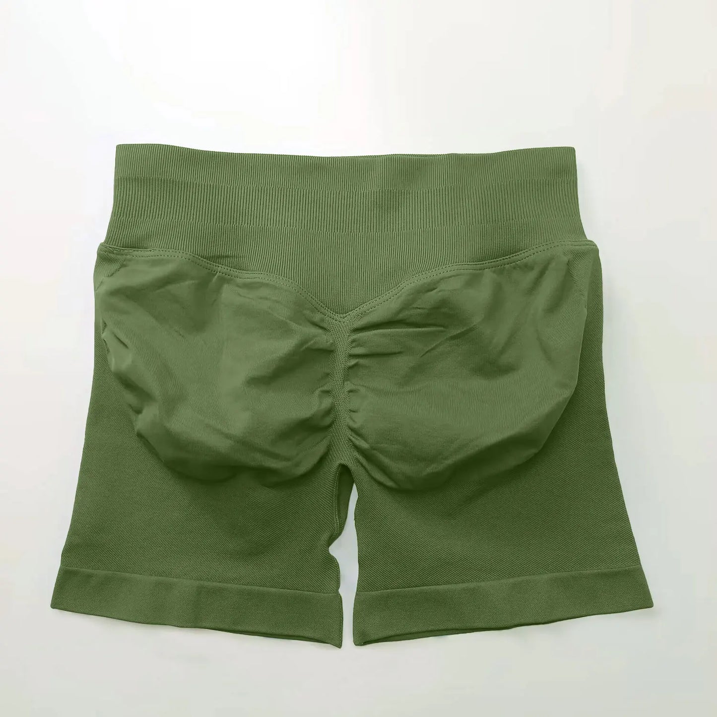 Shorts deportivos NCLAGEN de tiro bajo sin costuras, para gimnasio, correr, levanta glúteos