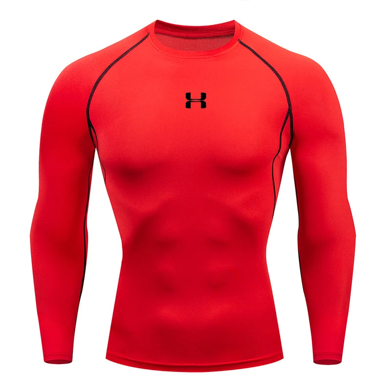 Camiseta de compresión deportiva hombre