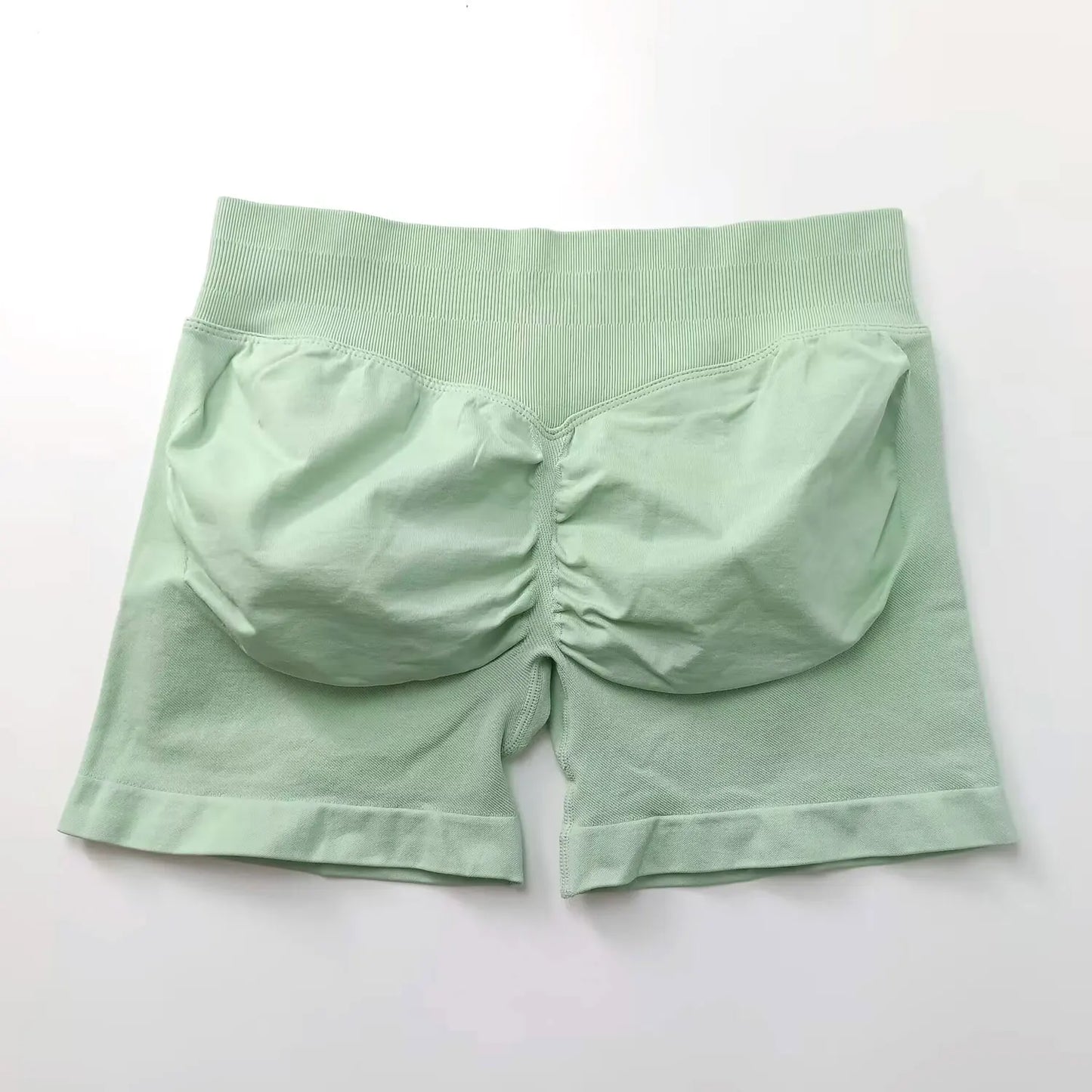 Shorts deportivos NCLAGEN de tiro bajo sin costuras, para gimnasio, correr, levanta glúteos