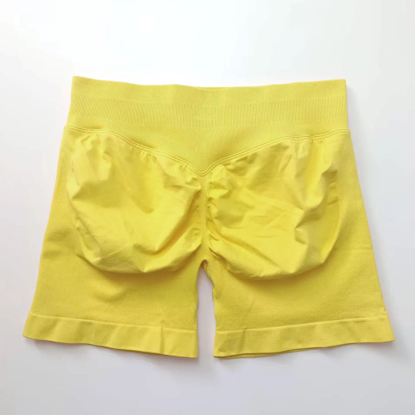 Shorts deportivos NCLAGEN de tiro bajo sin costuras, para gimnasio, correr, levanta glúteos