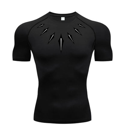 Camiseta de compresión de anime para hombre, para fitness y deporte