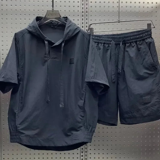Conjunto de camiseta y shorts holgados, ligeros y transpirables, con bolsillo
