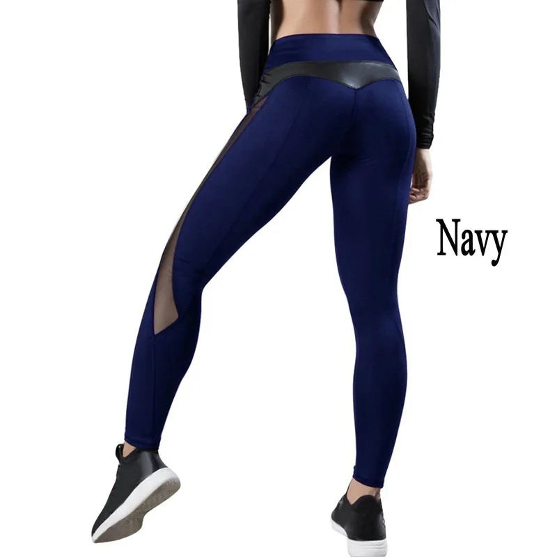 Pantalones de yoga deportivos sexys, leggings de cintura alta sin costuras