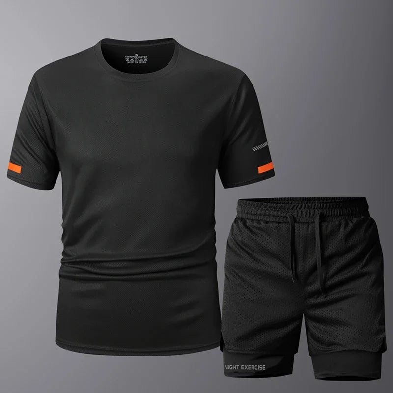 Conjunto deportivo de 2 piezas para correr, entrenamiento, gimnasio y fitness.