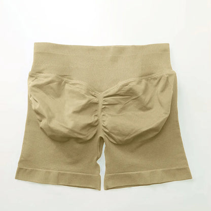 Shorts deportivos NCLAGEN de tiro bajo sin costuras, para gimnasio, correr, levanta glúteos