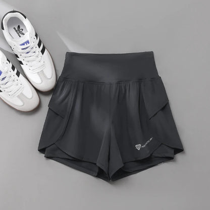 Shorts para correr de cintura alta, ligeros y con doble bolsillo