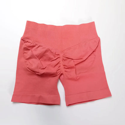 Shorts deportivos NCLAGEN de tiro bajo sin costuras, para gimnasio, correr, levanta glúteos