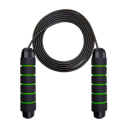 Cuerda para saltar con rodamientos de bolas, ajustable, con asas de espuma para entrenamientos en casa