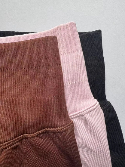 Promoción de 3 shorts sin costuras, de cintura alta