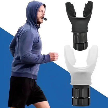 Ejercitador de respiración portátil, dispositivo de fitness para entrenamiento de resistencia con resistencias ajustables.