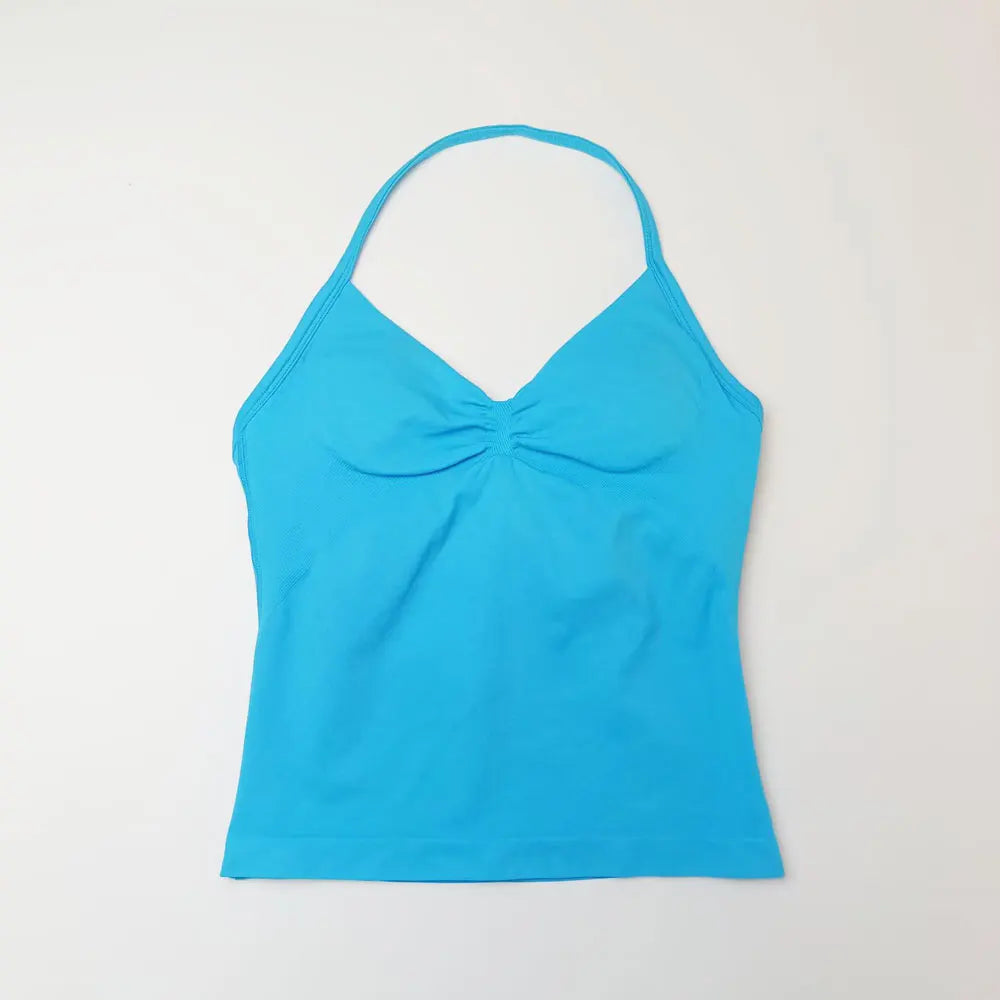 Top deportivo de tirantes largos NCLAGEN para gimnasio, correr, entrenamiento