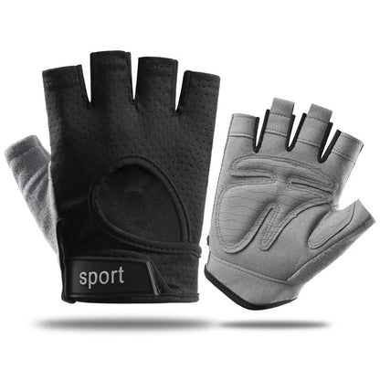 Guantes de entrenamiento deportivo sin dedos, para gimnasio, ciclismo, motocicleta, MTB, antideslizantes, accesorios para bicicleta.