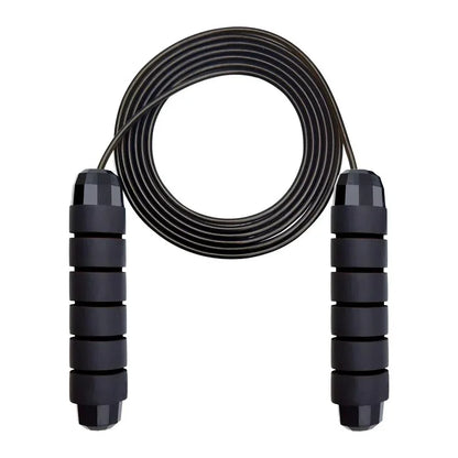 Cuerda para saltar con rodamientos de bolas, ajustable, con asas de espuma para entrenamientos en casa