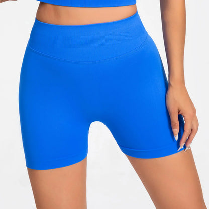 Shorts deportivos NCLAGEN de tiro bajo sin costuras, para gimnasio, correr, levanta glúteos