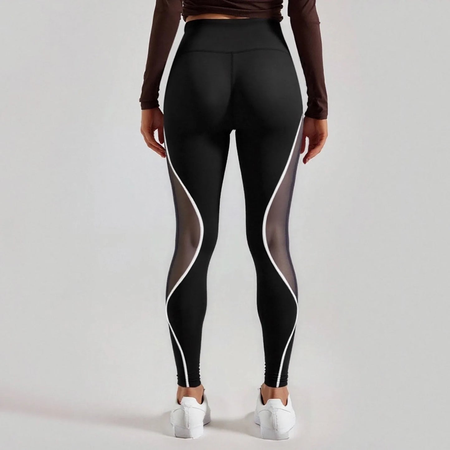 Leggings deportivos de cintura alta con cintura elástica
