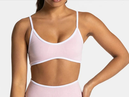 Sujetador deportivo de verano de color liso, sexy, sin espalda, de punto con tirantes