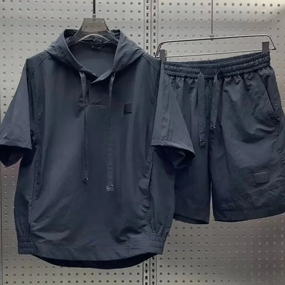 Conjunto de camiseta y shorts holgados, ligeros y transpirables, con bolsillo