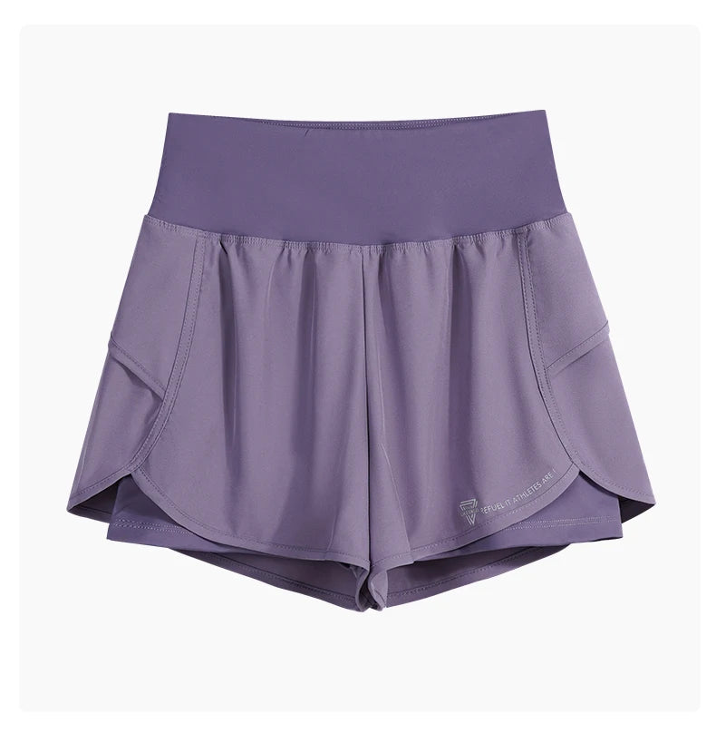Shorts para correr de cintura alta, ligeros y con doble bolsillo