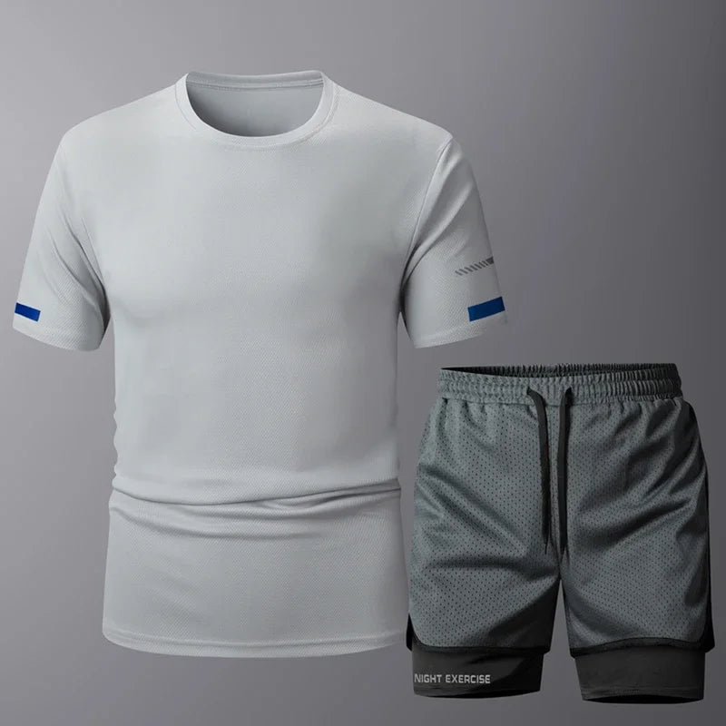 Conjunto deportivo de 2 piezas para correr, entrenamiento, gimnasio y fitness.