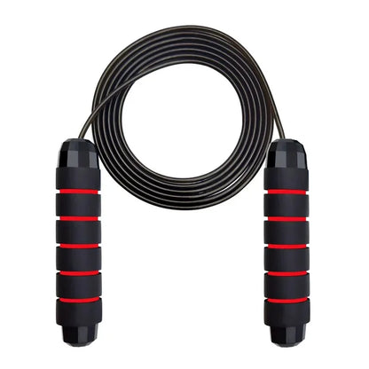 Cuerda para saltar con rodamientos de bolas, ajustable, con asas de espuma para entrenamientos en casa